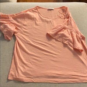 Short sleeves light pink zara t-shirt